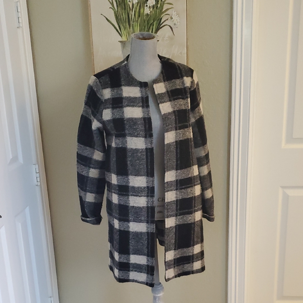 Max Studio Plaid Wool Jacket
